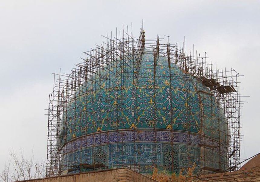 داربست گنبد مسجد جامع عباسی